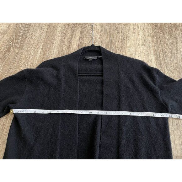 Theory 100% Cashmere Open Front Duster Cardigan Black Size Small - Picture 5 of 6